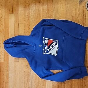 New York Rangers youth hoodie, size is 8-10, medium